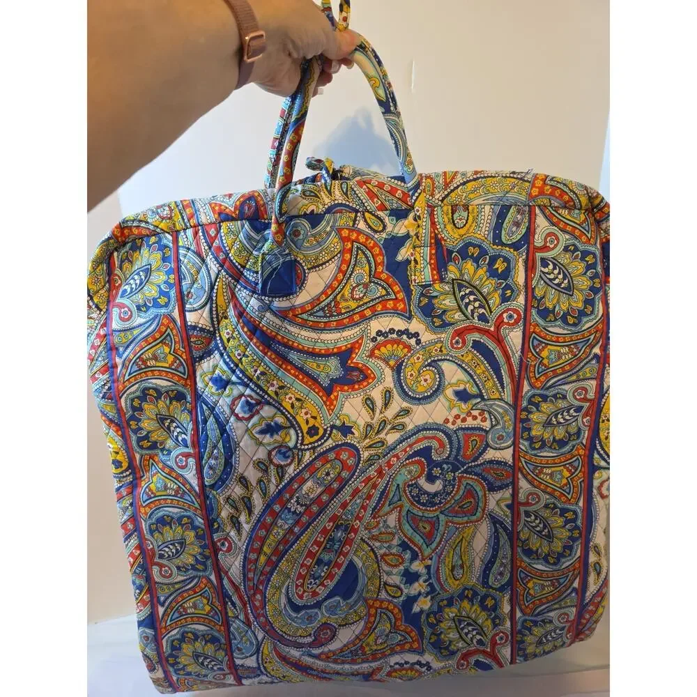 Vera Bradley Marina Paisley RARE Garment Bag Floral Quilted Hanging Travel Bag